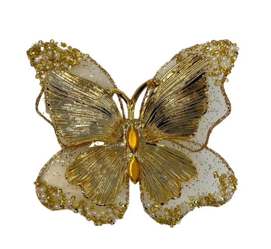 6in Magical Pearl Butterfly GOLD