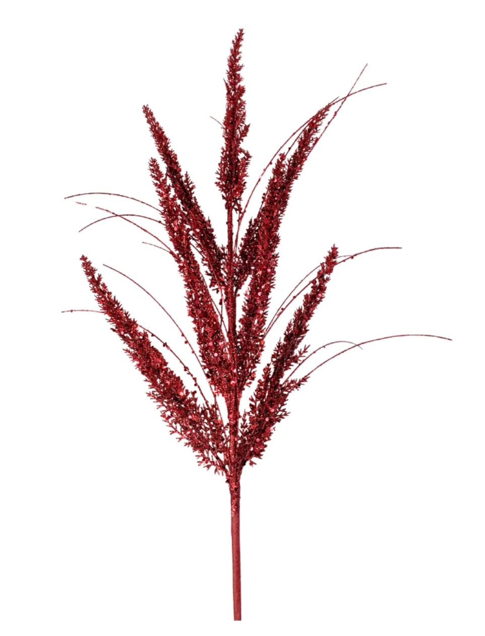 29in Glitz & Glam Glitter Cattail RED