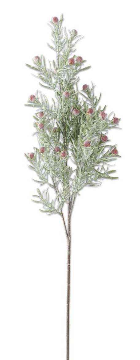 32in Rosemary & Red Berry Spray - Premium Greenery for Wreaths, Arrangments and Home Decor K&K