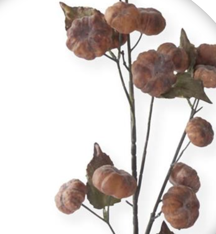 37in Brown Pumpkin Stem - Premium Greenery for Wreaths, Arrangements and Home Decor K&K