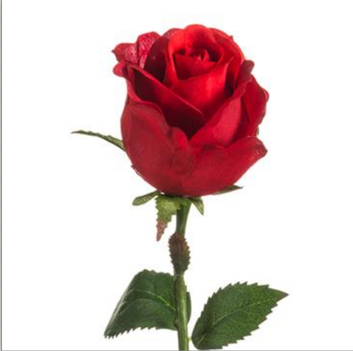 17in Red Rose Bud Spray