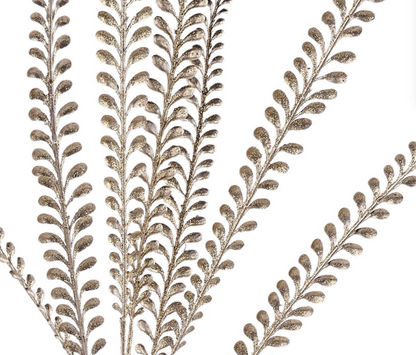 34in Gold Glitter Button Fern - Premium Greenery for Wreaths, Arrangements and Home Decor Craig Bachman