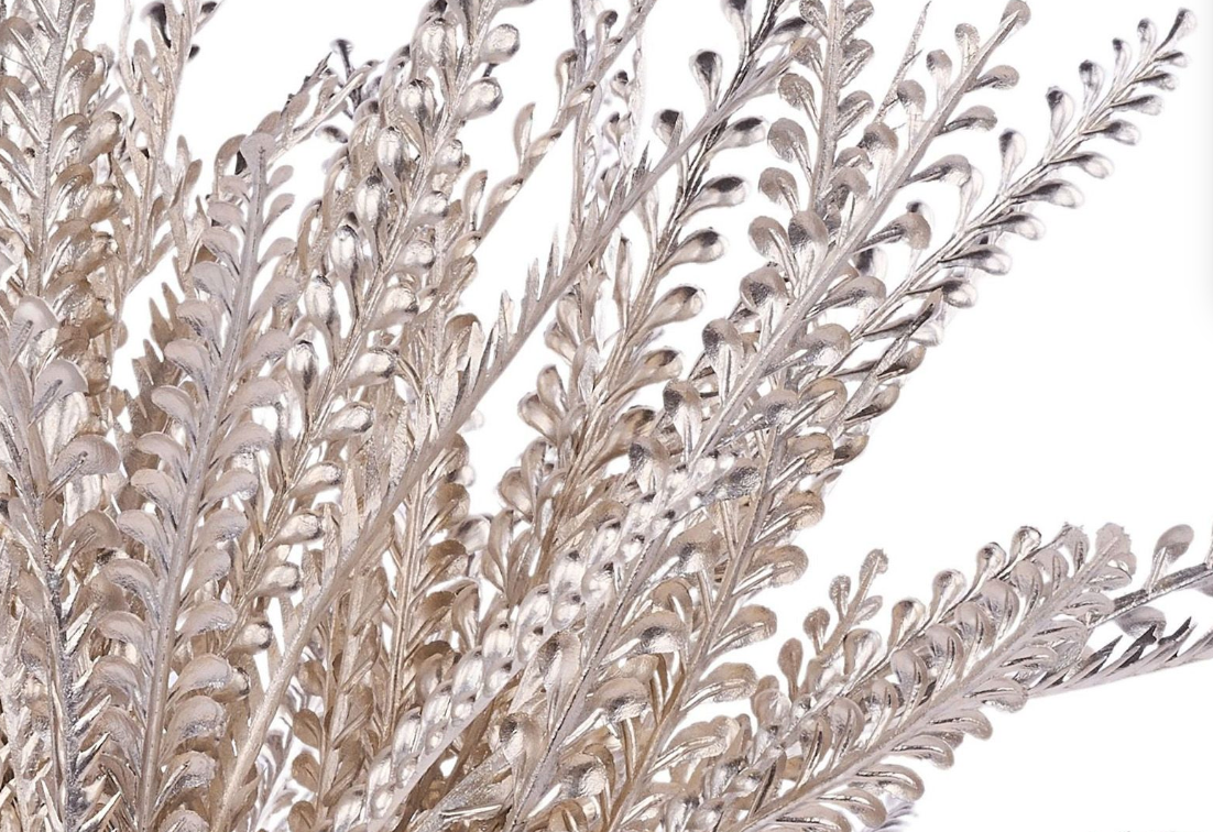 19in Champagne Metallic Button Fern x7 - Premium Artificial Greenery for Wreaths, Arrangement & Home Decor Craig Bachman