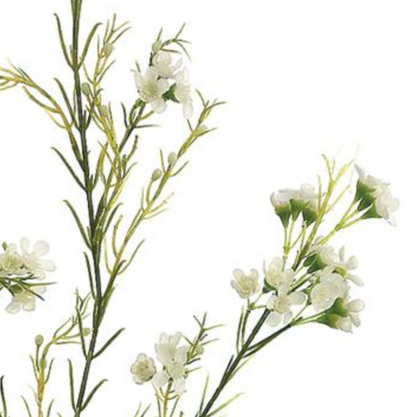 27in Cream White Waxflower x3
