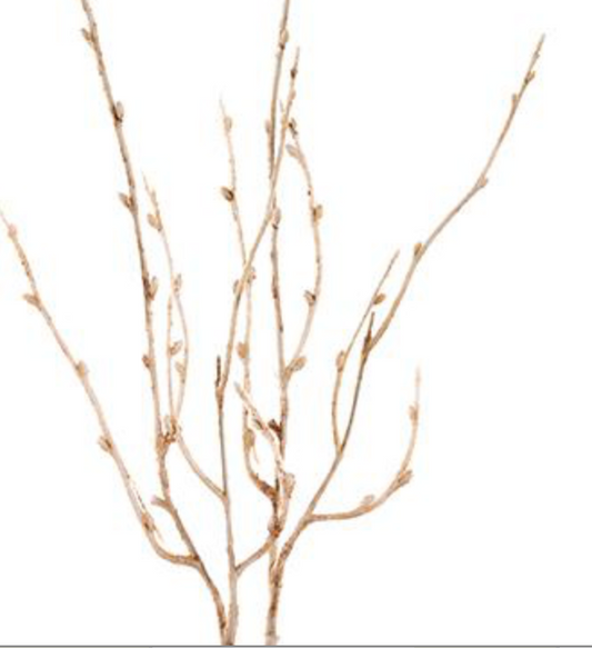 27in Artificial Brown/Cream Willow Twig Spray