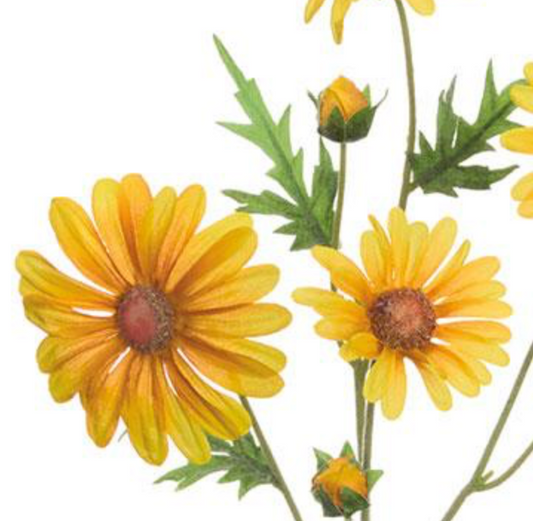 23in Yellow Daisy Spray