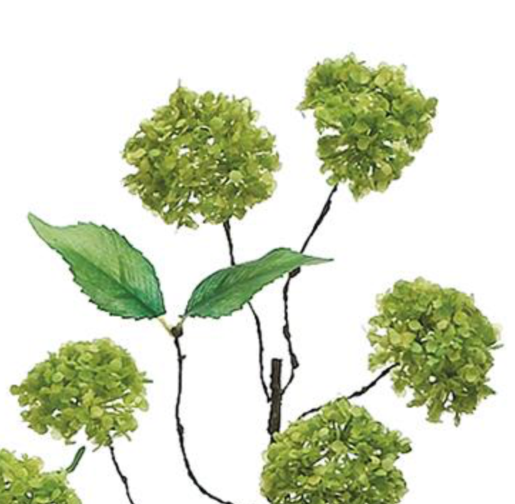 33in Green Snowball on Twigs