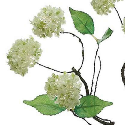 33in White Snowball on Twigs