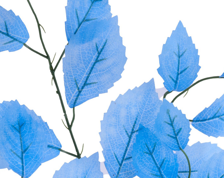 28in Aspen Rose Leaf Spray SKY BLUE