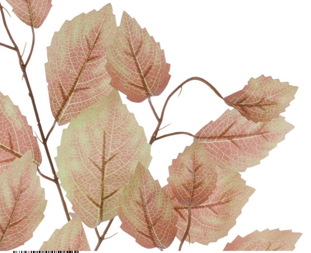 28in Aspen Rose Leaf Spray TERRACOTTA GREEN