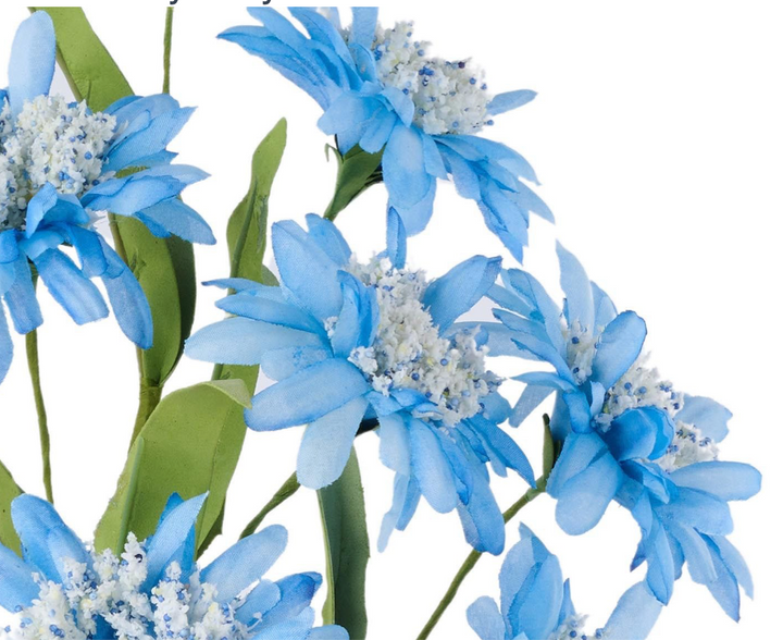 20in Lt Blue/Ivory Daisy/Calyx/Grass Bush