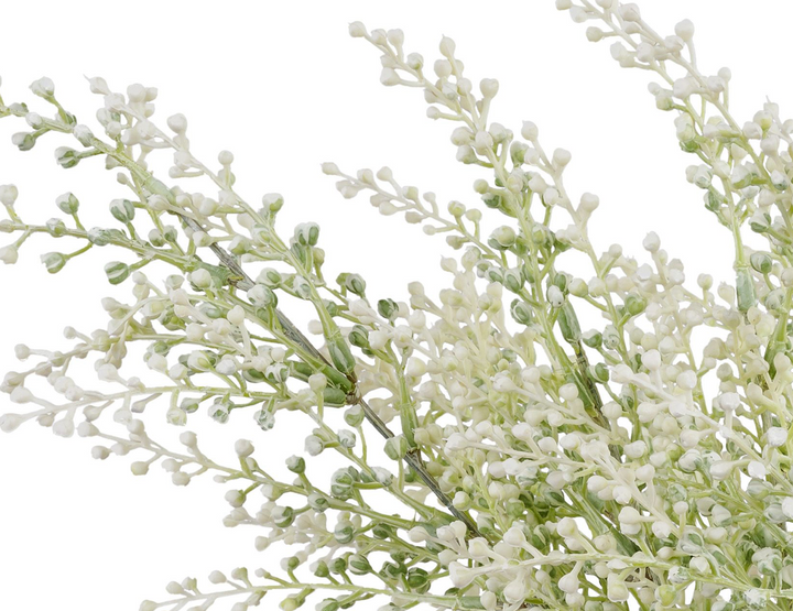 17in White / Green Eucalyptus Bud Bush x7 adb