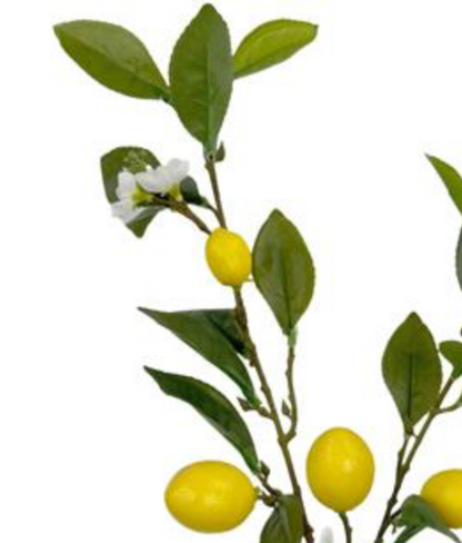35in Lemon Fruit Spray w/Leaves