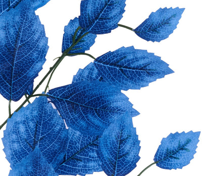 28in Aspen Rose Leaf Spray NAVY - Premium Artificial Greenery for Wreaths, Arrangement & Home Decor