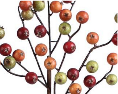 27in Autumn Waterproof Berry Spray - Premium Greenery for Wreaths and Home Decor