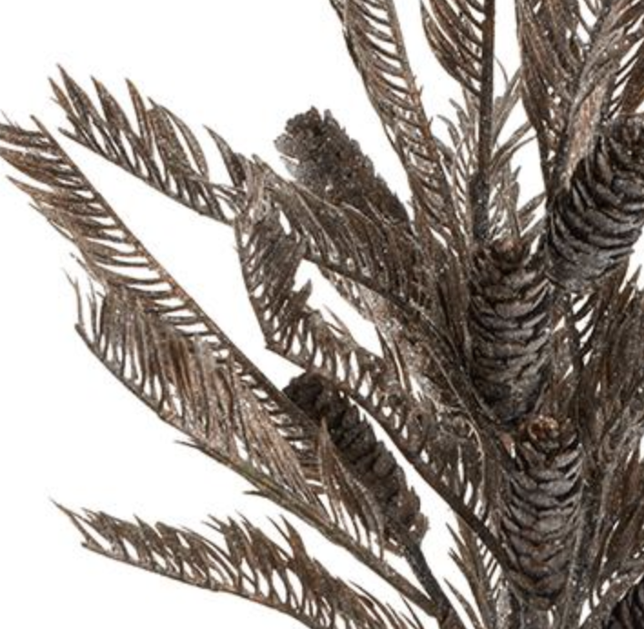 24in Glitter Pine Cone Bundle x3 - Premium Artificial Greenery for Wreaths, Arrangement & Home Decor