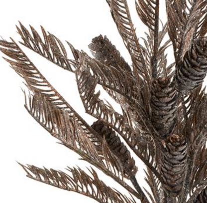 24in Glitter Pine Cone Bundle x3 - Premium Artificial Greenery for Wreaths, Arrangement & Home Decor