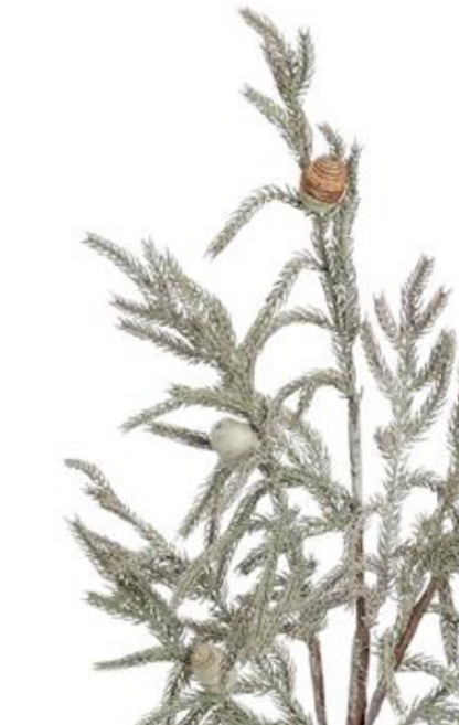 35in Grey Pine & Acorn - Premium Greenery for Wreaths, Arrangements and Home Decor
