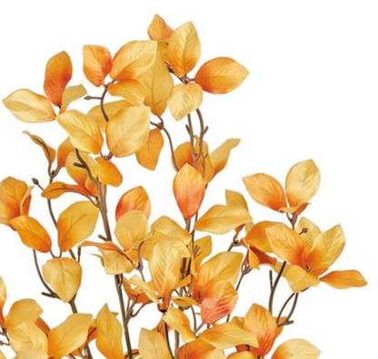 29in Orange Leaf Bush - Premium Greenery for Wreaths, Arrangements and Home Decor