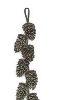 60in Washed PE Pinecone Garland - Premium Greenery for Wreaths, Arrangements and Home Decor.