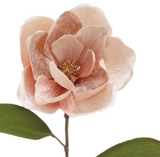 29in Deluxe Blush Velvet Magnolia Bloom - Premium Florals for Wreaths, Arrangements and Home Decor Allstate