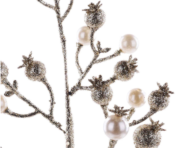 18in Glitter Berry/Pearl CHAMP/WHITE