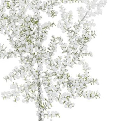 24in Snowed Mini Berry Spray WHITE