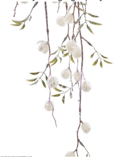 31in Hanging Snow Berry Spray - Premium Greenery for Wreaths, Arrangements and Home Decor Craig Bachman