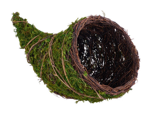 12in Moss/Vine Cornucopia