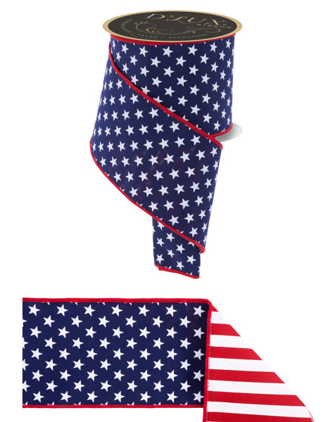 2.5inx10yd Stars/Stripes FUSED BACK