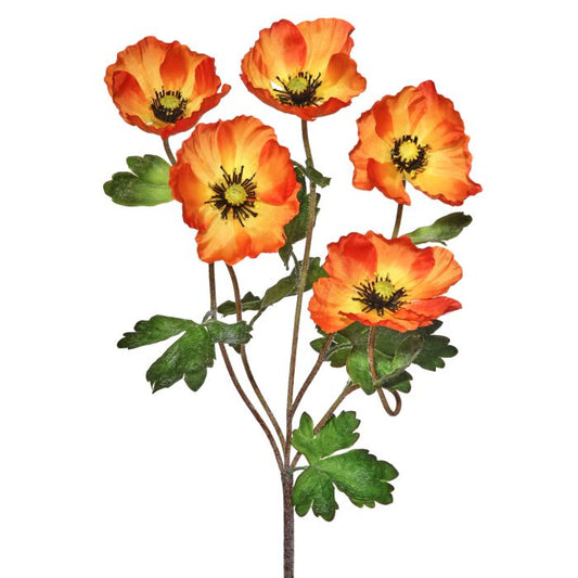 18in Poppy Bush ORANGE