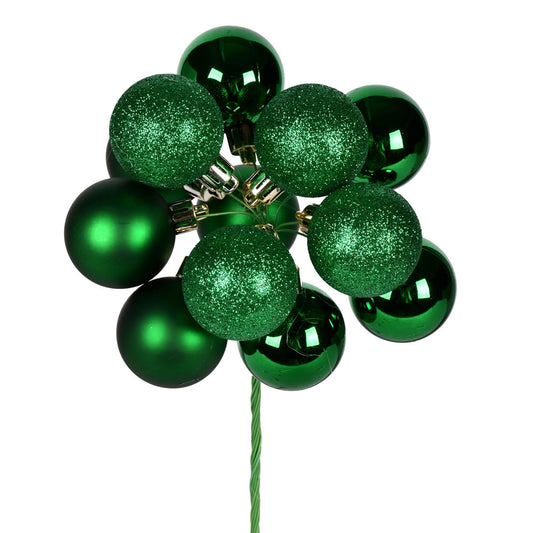 12in GREEN Ball Ornament Pick