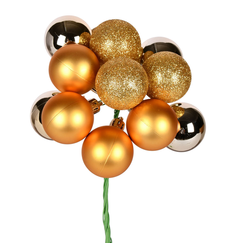 12in GOLD Ball Ornament Pick