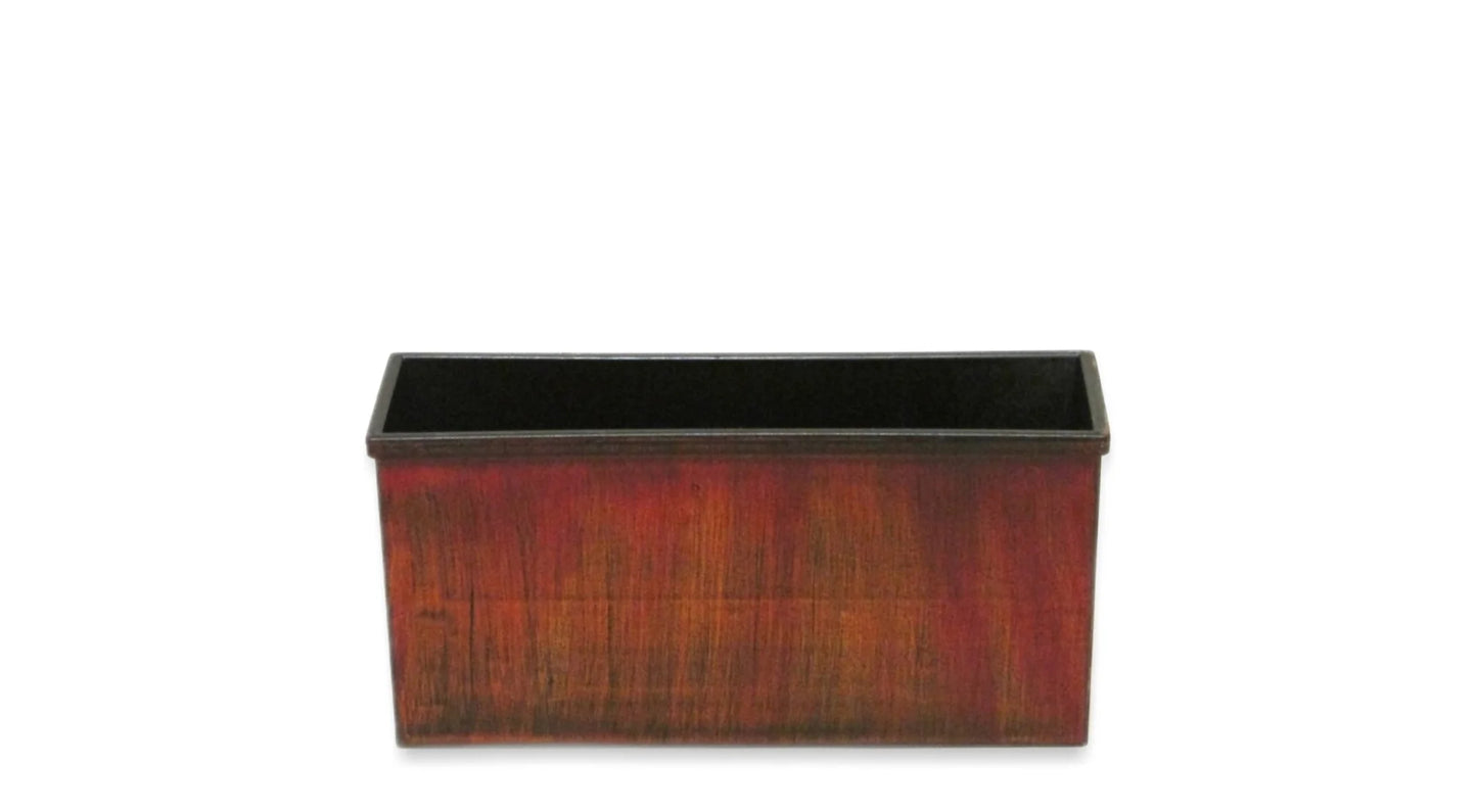Woodgrain Brown Plastic Rectangle Container