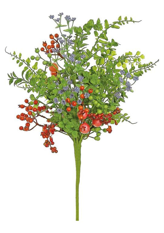 21in Red / Purple Berry & Foliage Bush