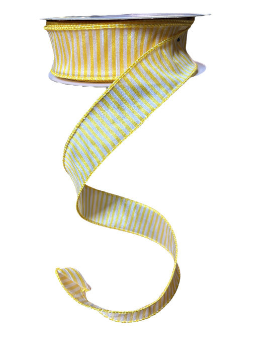 25YDS x 1.5in Quincy Stripe Ribbon YELLOW