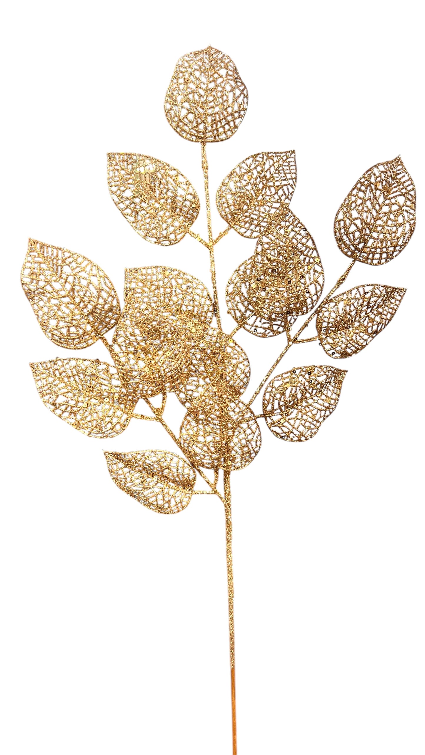 25in MESH Lace Leaf Spray GOLD