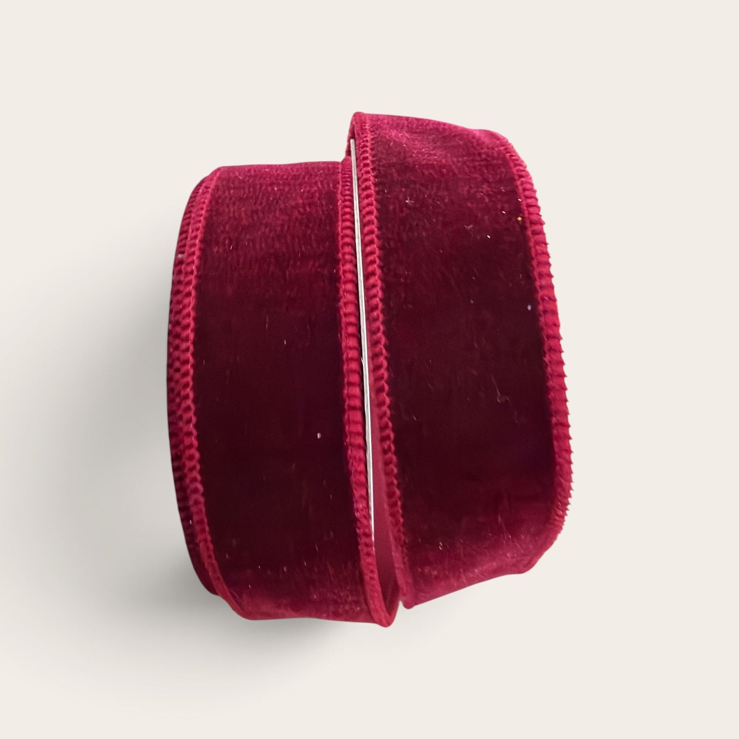 1.5" Deluxe Velvet Satin Back Burgundy Wired Ribbon | 10 Yard Roll Craig Bachman