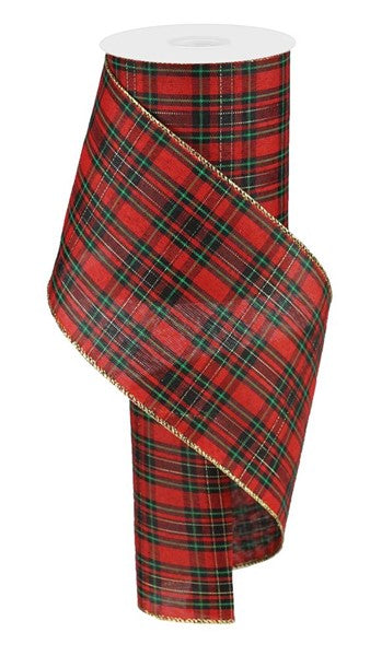 4inx10yd Tight Woven Plaid RD/BL/GR/GO