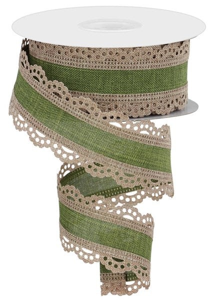 1.5inx10yd Scallop-Edge Royal Burlap BEMO