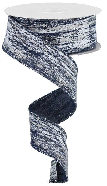 1.5inx10yd Glitter/Metallic STREAKS NAVY