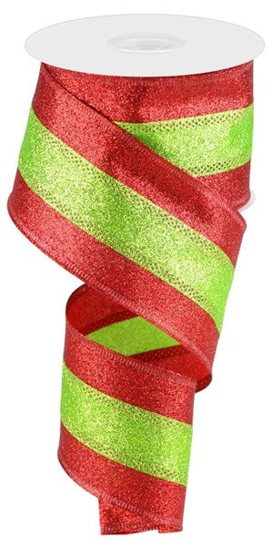 2.5inx10yd Metallic 3in1 RED/GREEN