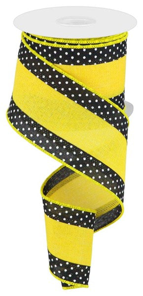 2.5inx10yd Yellow w/Black&White edge