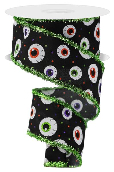 2.5inx10yd Halloween Eyeball Ribbon