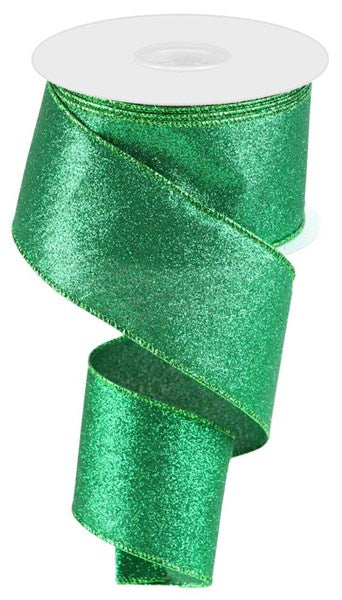 DStevens 2.5 inch X 10 yard DARK GREEN Velvet Ribbon