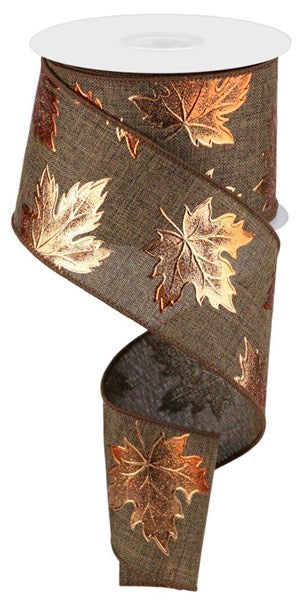 2.5 inch Maple Leaf on BROWN Royal