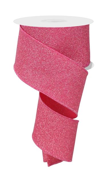 2.5inx10yd Fine Glitter on Royal FUCHSIA