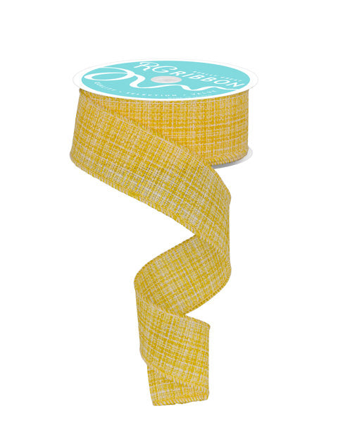 1.5inx10yd Cross Check YELLOW Ribbon