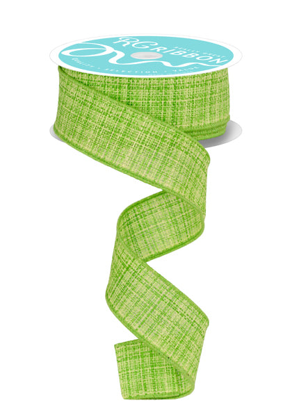1.5inx10yd Cross Check FRESH GREEN Ribbon