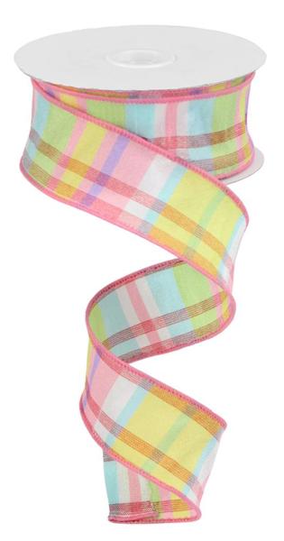 1.5inx10yd Faux Dupioni PLAID